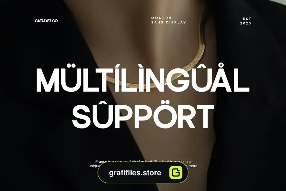 فونت انگلیسی مدرن Francy Modern Sans Display Font - 1