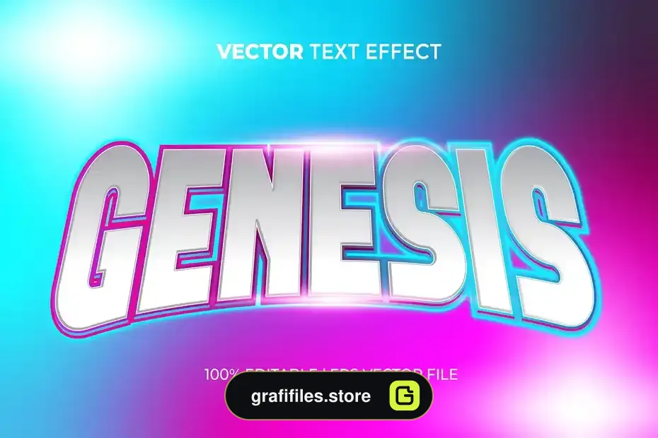 افکت متن بازی Genesis Gamers Editable Text Effect - 1
