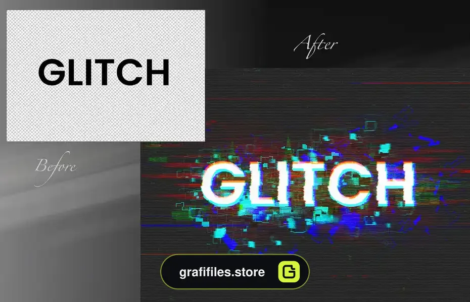 افکت متن گلیچ Glitch - 1