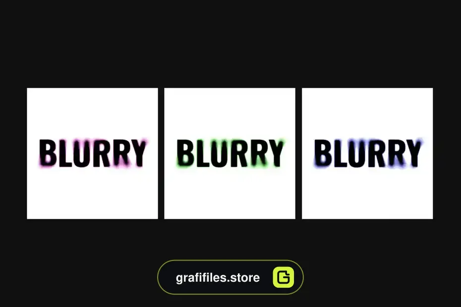 افکت متن تار Grainy Blurred Text Effect - 5