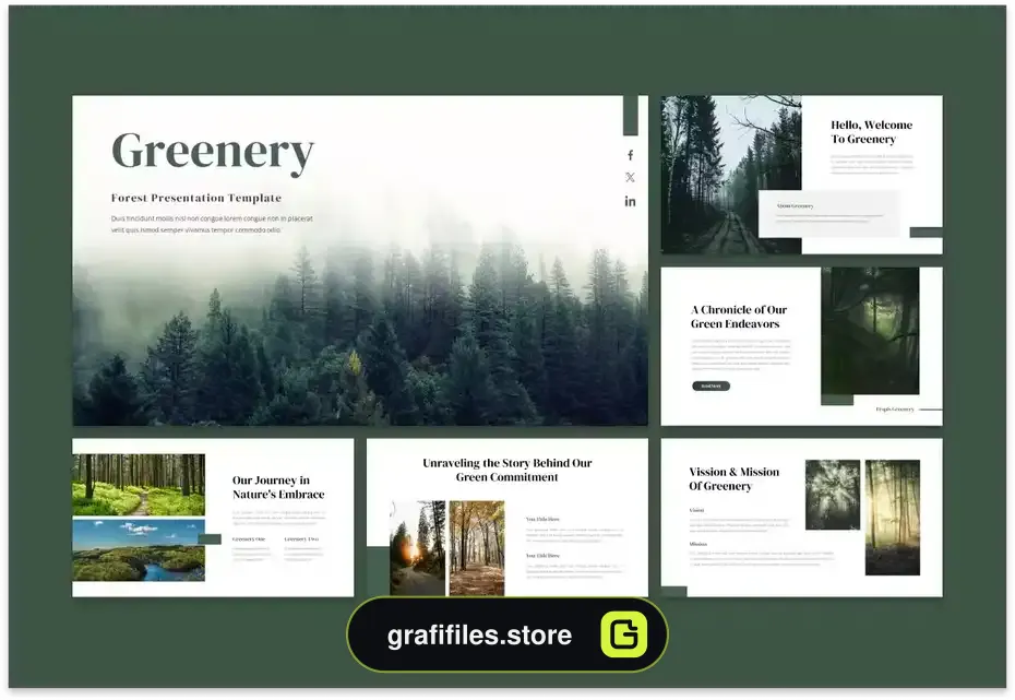 قالب پاورپوینت Greenery - 1