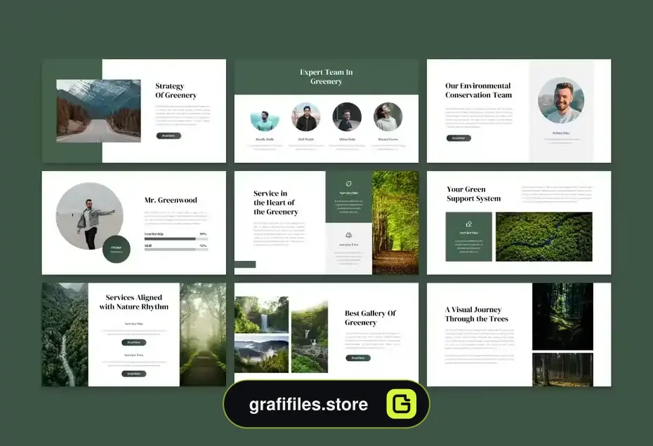 قالب پاورپوینت Greenery - 3