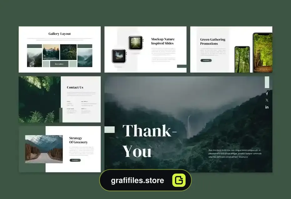 قالب پاورپوینت Greenery - 5