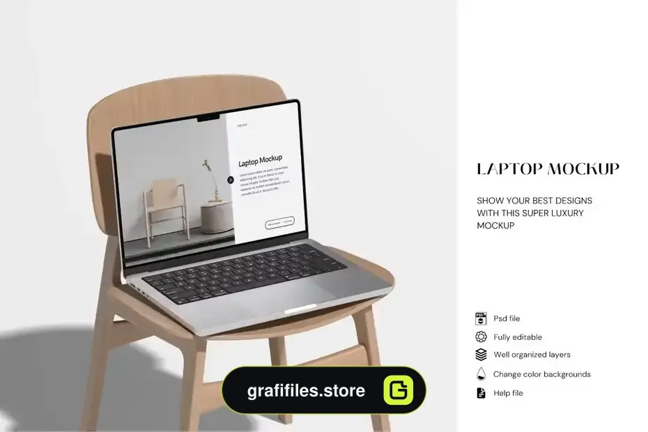 موکاپ لپ تاپ Laptop Mockup - 1