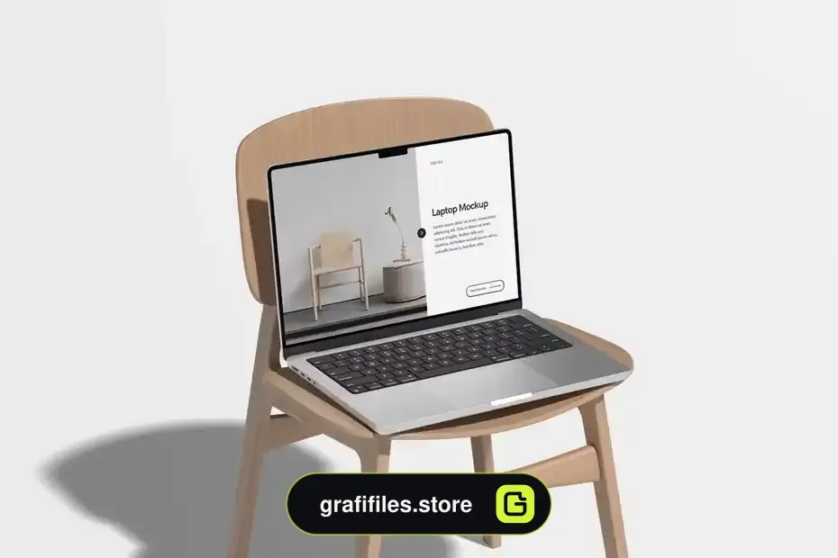 موکاپ لپ تاپ Laptop Mockup - 3