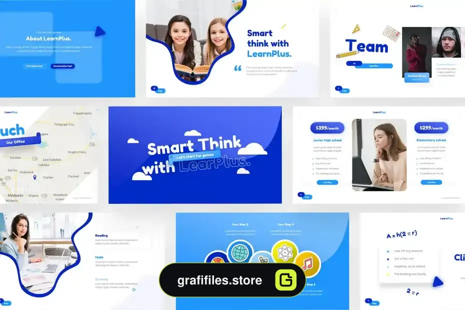 دانلود قالب پاورپوینت درسی LearnPlus - Education PowerPoint Template - 2 قالب پاورپوینت درسی LearnPlus - 1