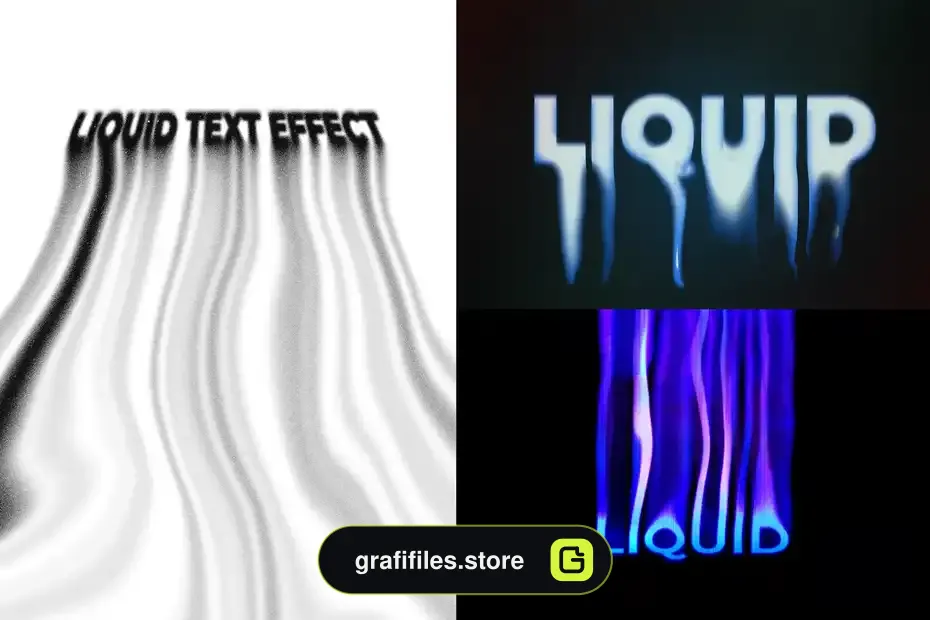 افکت متن مایع Liquid Text Effect - 1