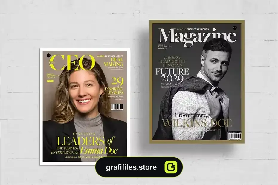 دانلود طرح لایه باز مجله Magazine Cover Templates - 4 طرح لایه باز مجله Magazine Cover Templates - 3