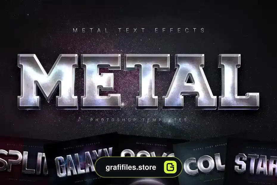دانلود افکت متن فلزی Metal Text Effects - 2 افکت متن فلزی Metal Text Effects - 1
