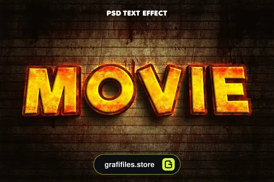 افکت متن کمیک Movie Comic Style Editable Text Effect - 1