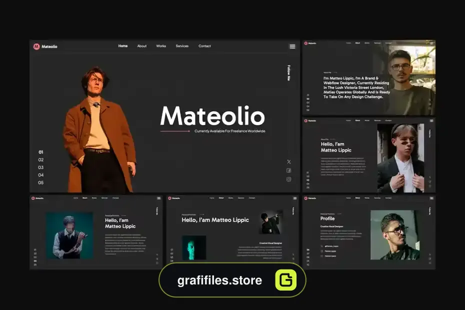 دانلود قالب پاورپوینت نمونه کار شخصی Personal Portfolio PowerPoint Template - 2 قالب پاورپوینت نمونه کار شخصی - 1