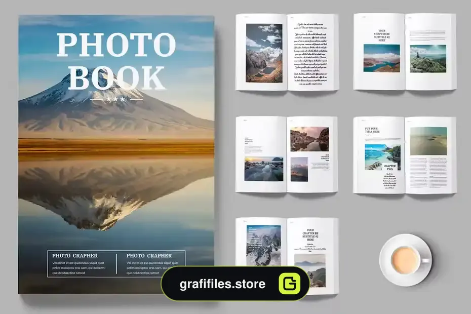 قالب ایندیزاین کتاب Photo Book Layout - 1