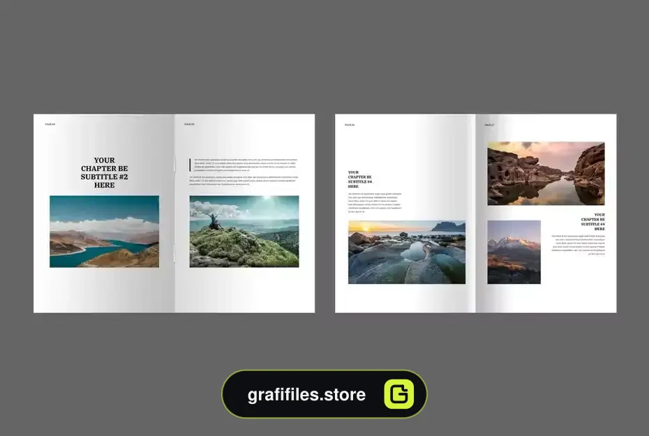 قالب ایندیزاین کتاب Photo Book Layout - 3