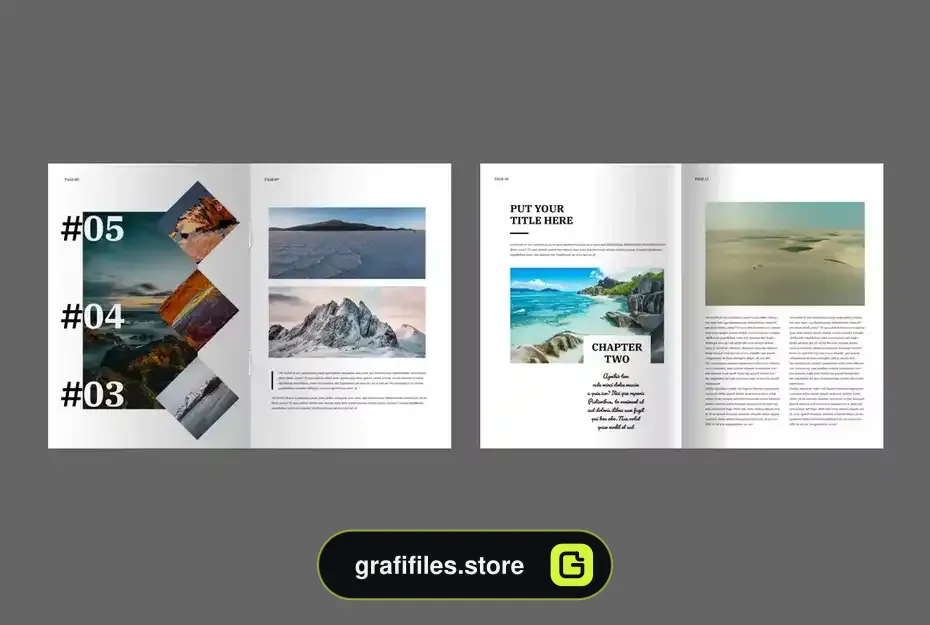 قالب ایندیزاین کتاب Photo Book Layout - 5