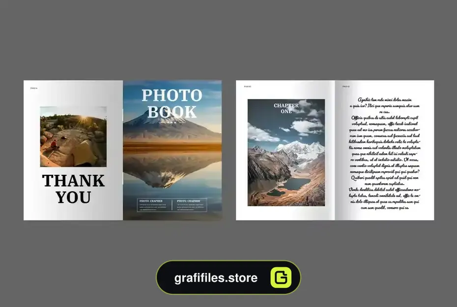 قالب ایندیزاین کتاب Photo Book Layout - 9