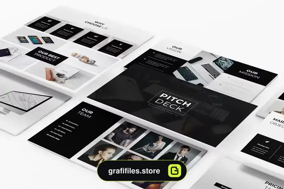 دانلود قالب پاورپوینت Pitch Deck Powerpoint Template - 2 قالب پاورپوینت Pitch Deck - 1