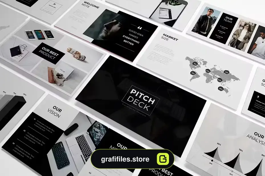 دانلود قالب پاورپوینت Pitch Deck Powerpoint Template - 4 قالب پاورپوینت Pitch Deck - 3