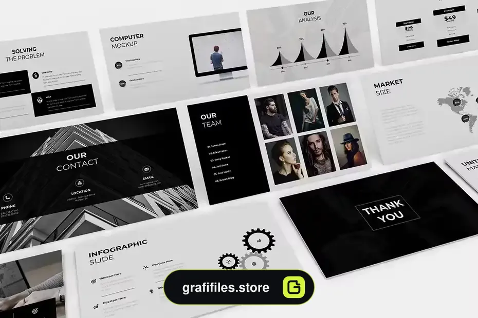دانلود قالب پاورپوینت Pitch Deck Powerpoint Template - 10 قالب پاورپوینت Pitch Deck - 9