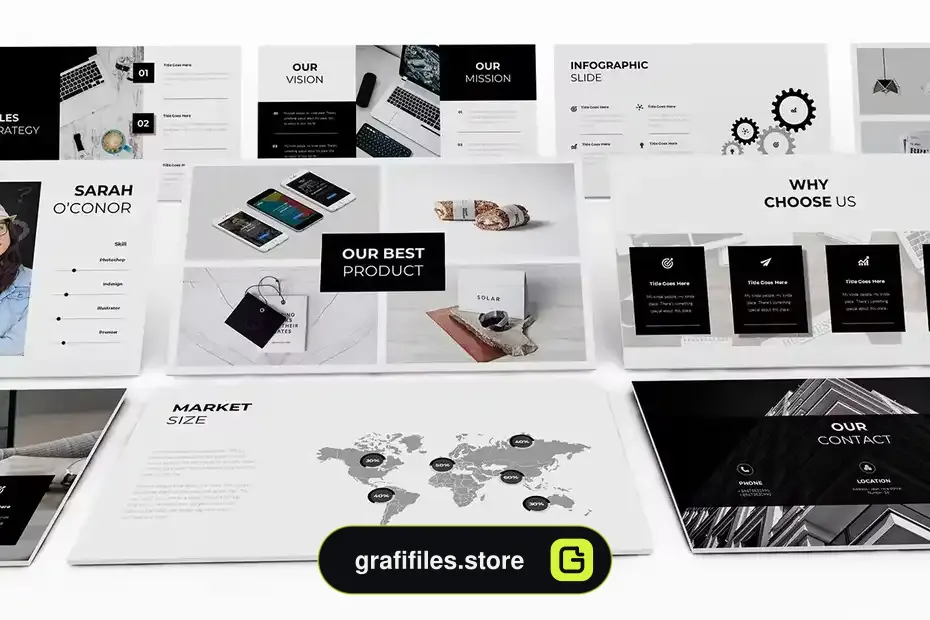 دانلود قالب پاورپوینت Pitch Deck Powerpoint Template - 14 قالب پاورپوینت Pitch Deck - 13