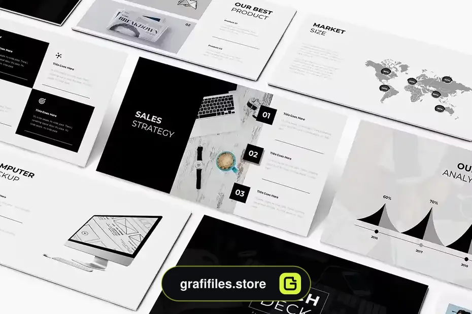 دانلود قالب پاورپوینت Pitch Deck Powerpoint Template - 16 قالب پاورپوینت Pitch Deck - 15