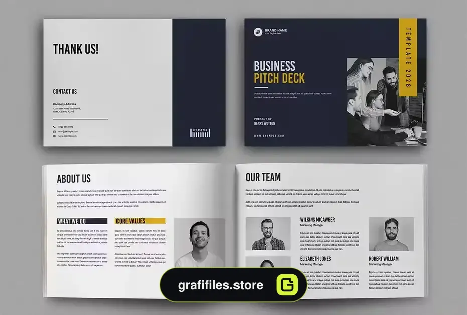 قالب ایندیزاین بروشور Project Pitch Deck Brochure Template - 5
