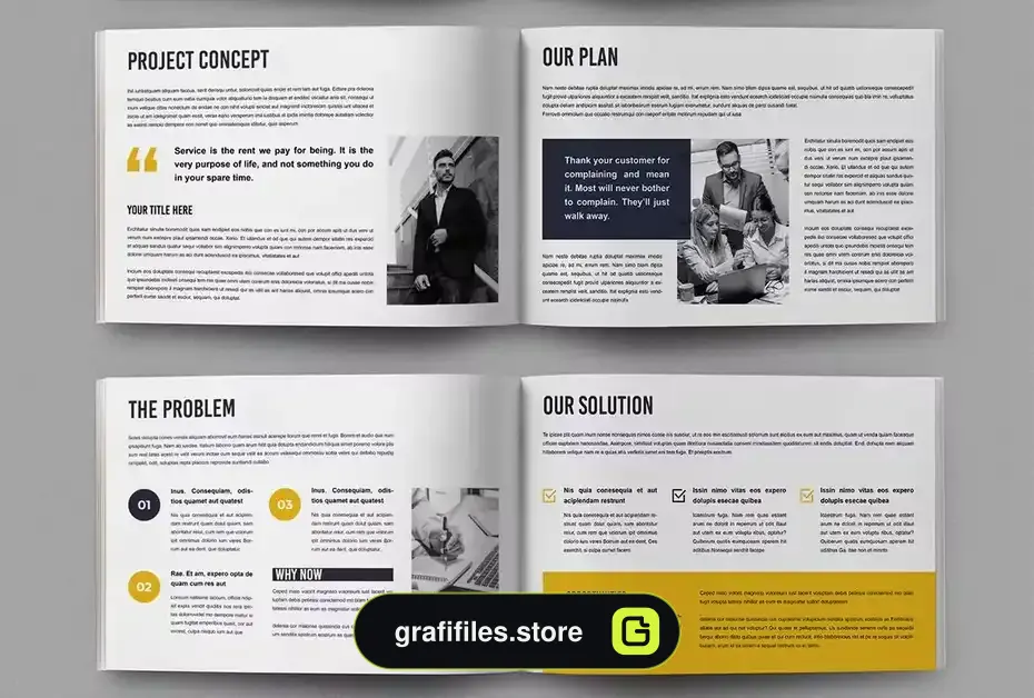 قالب ایندیزاین بروشور Project Pitch Deck Brochure Template - 7