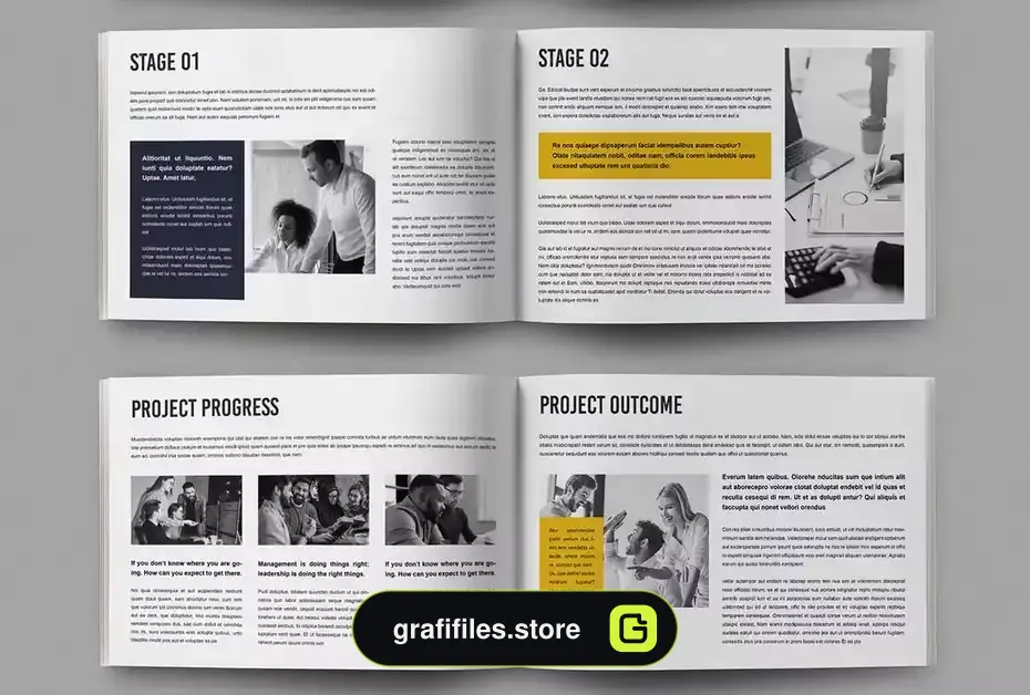 قالب ایندیزاین بروشور Project Pitch Deck Brochure Template - 9