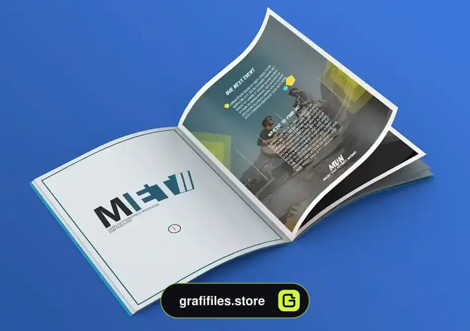 دانلود طرح لایه باز مجله Realistic Magazine PSD Template - 2 طرح لایه باز مجله Realistic Magazine PSD Template - 1