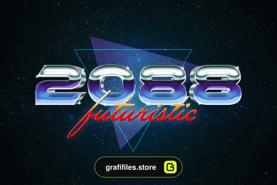 افکت متن رترو Retrowave Text Effects Collection - 1