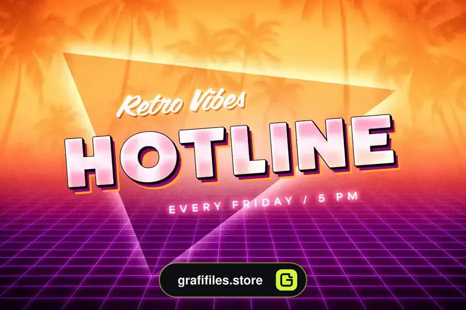 افکت متن رترو Retrowave Text Effects Collection - 7