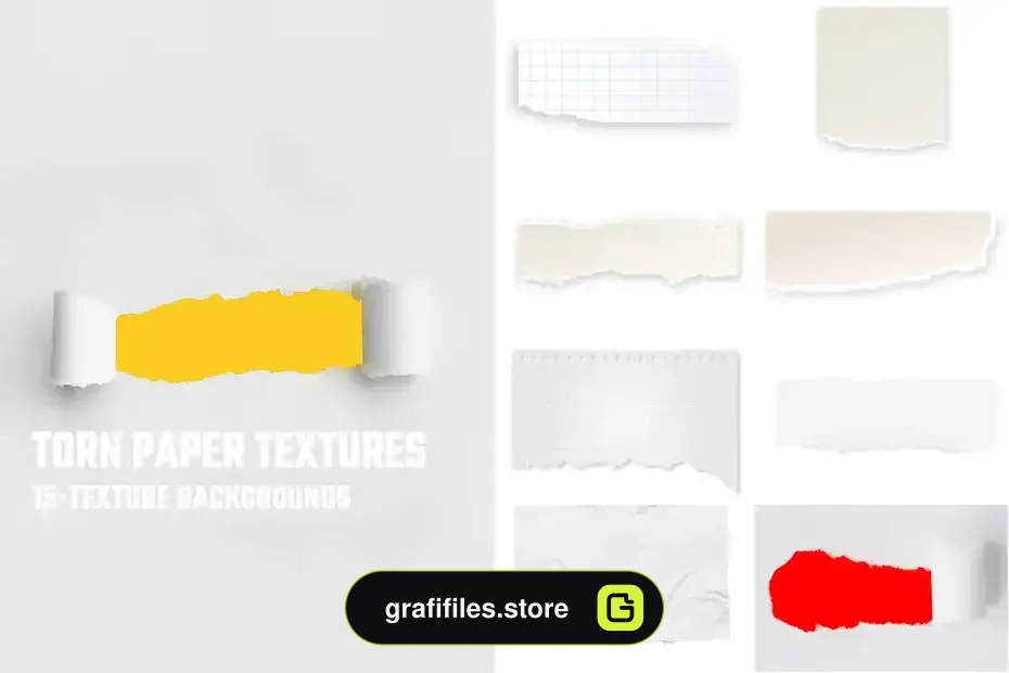 دانلود 15 تکسچر کاغذ پاره Torn Paper Textures - 2 دانلود 15 تکسچر کاغذ پاره - 1