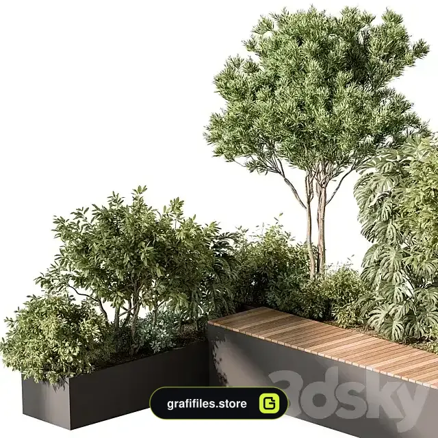 مدل سه بعدی فضای سبز - 3