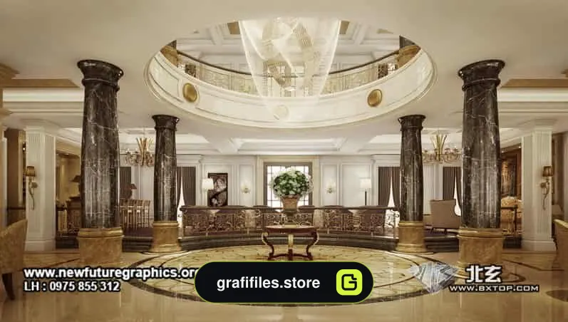 صحنه آماده دکوراسیون کلاسیک و مدرن - 10