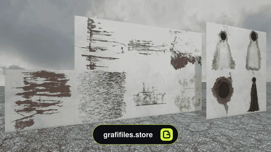 پروژه 200+ Grunge Decals برای آنریل انجین - 7