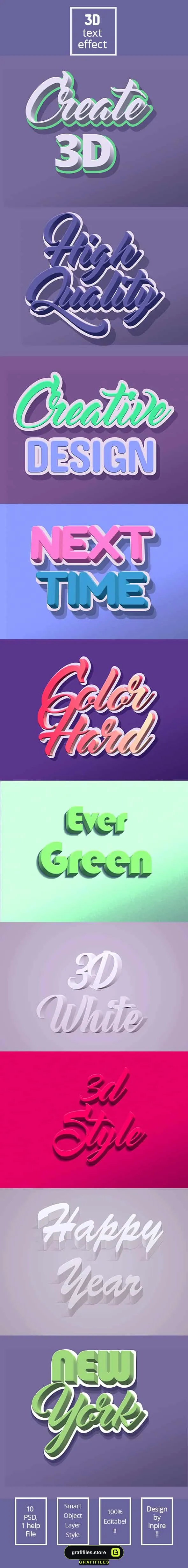 افکت متن 3D Text Effect