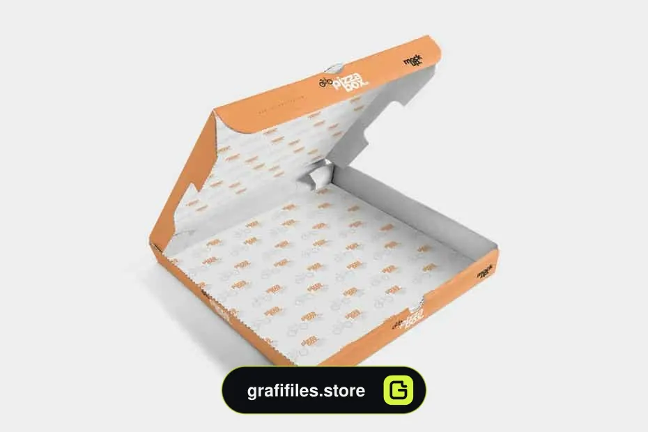 موکاپ جعبه پیتزا 5 Pizza Box Mockups