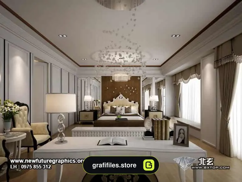 صحنه آماده دکوراسیون کلاسیک و مدرن - 16