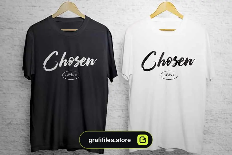 وکتور تیشرت Chosen T-Shirt Art Template