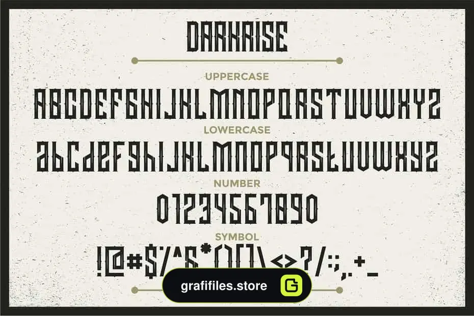 فونت انگلیسی کلاسیک برای تیتر Darkrise Typeface - 3 فونت انگلیسی کلاسیک