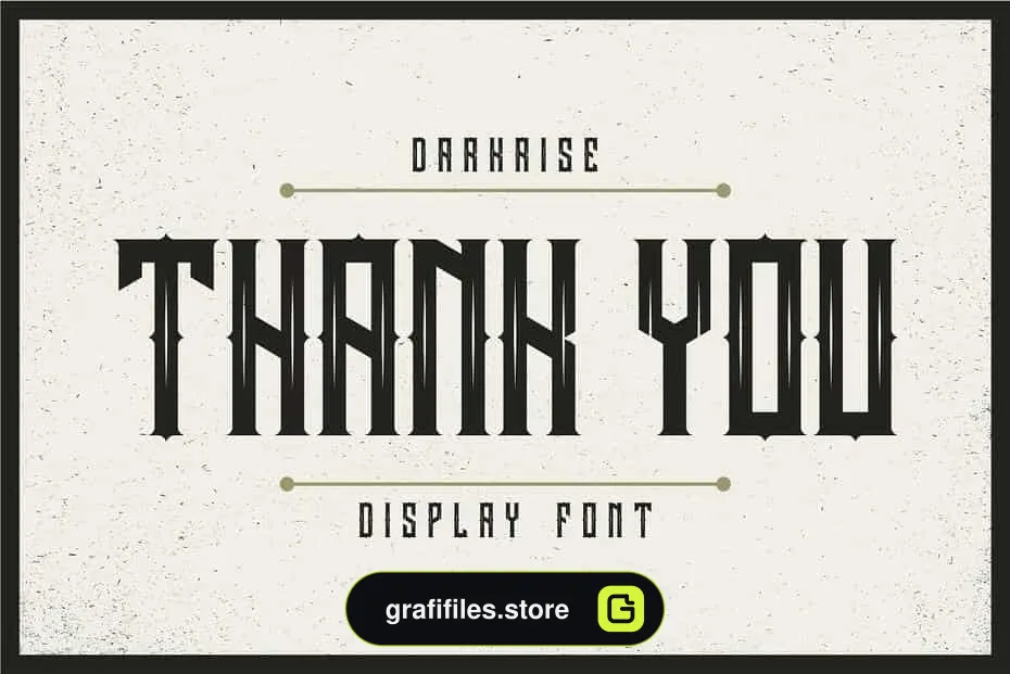 فونت انگلیسی کلاسیک برای تیتر Darkrise Typeface - 5 فونت انگلیسی کلاسیک