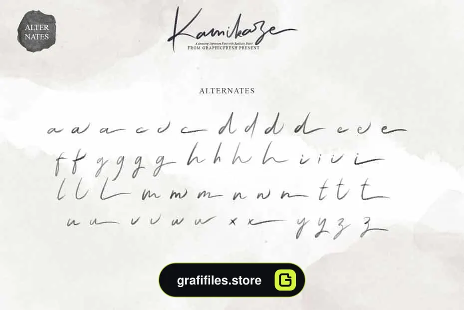 فونت انگلیسی دستنویس Kamikaze