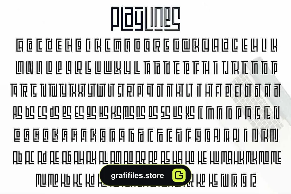 فونت انگلیسی گرافیکی Playlines