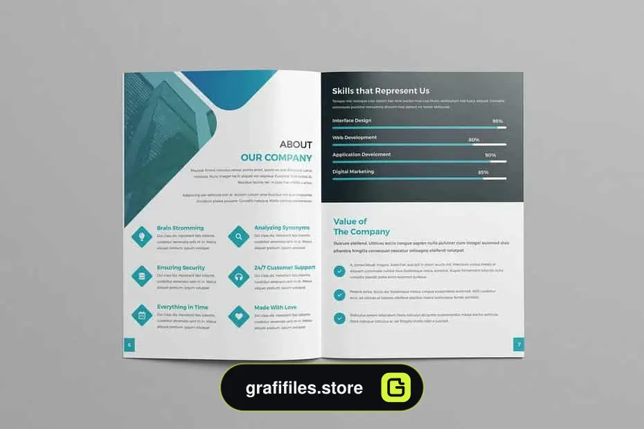 فایل لایه باز بروشور A4 Brochure Template
