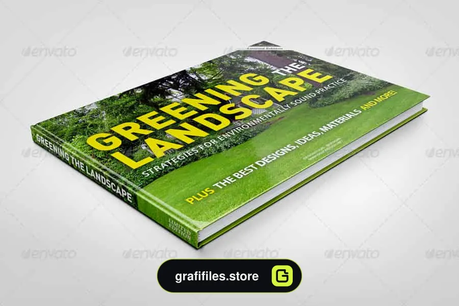 موکاپ کتاب A4 Landscape Book Mock-Up
