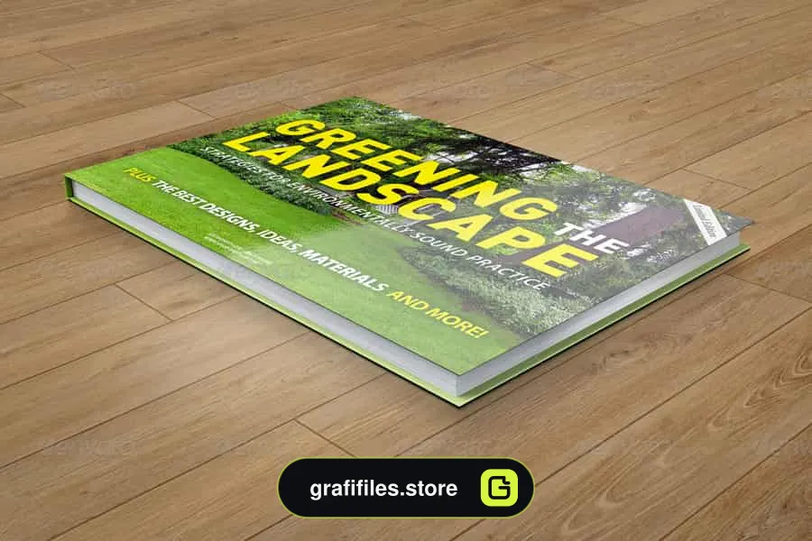 موکاپ کتاب A4 Landscape Book Mock-Up