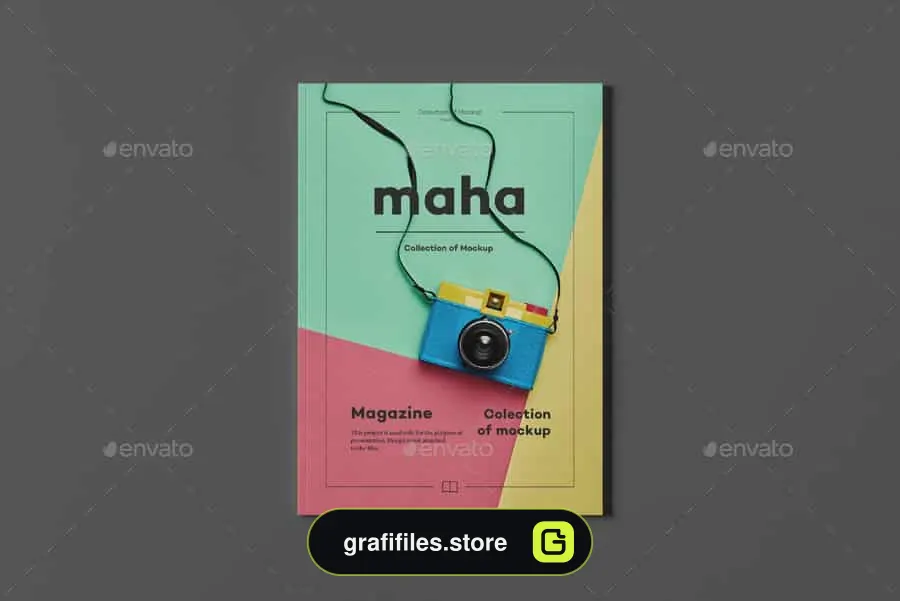 موکاپ مجله A4 Magazine Mock-up 4