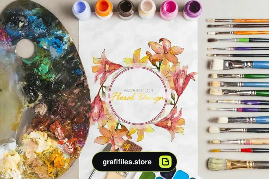 دانلود کلیپ آرت آبرنگی گل Amaryllis Watercolor png - 3 کلیپ آرت آبرنگی گل Amaryllis Watercolor png