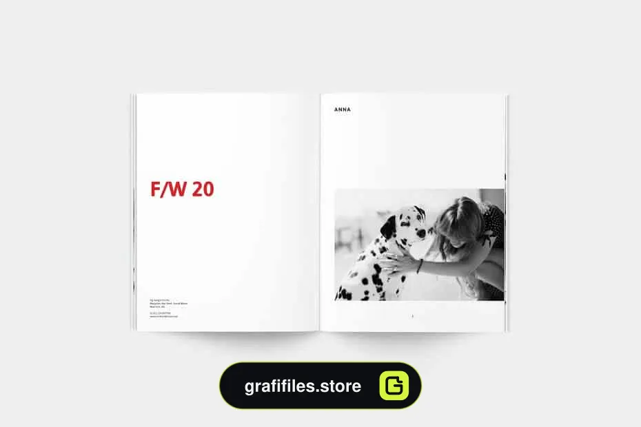 دانلود قالب آماده ایندیزاین آلبوم عکس Anna Lookbook - 1 قالب آماده ایندیزاین آلبوم عکس