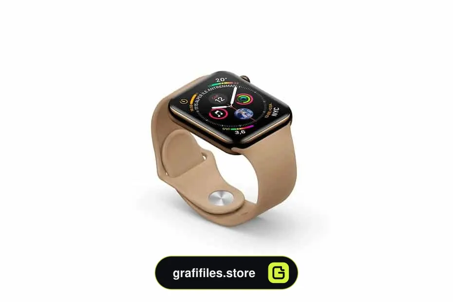 موکاپ اپل واچ Apple Watch S4 – 12 Isometric Mockup