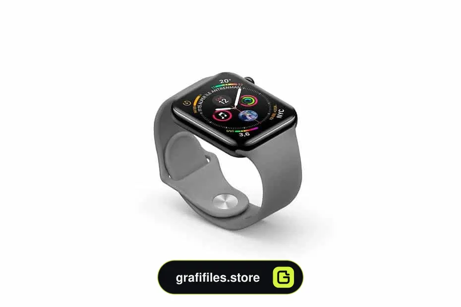 موکاپ اپل واچ Apple Watch S4 – 12 Isometric Mockup